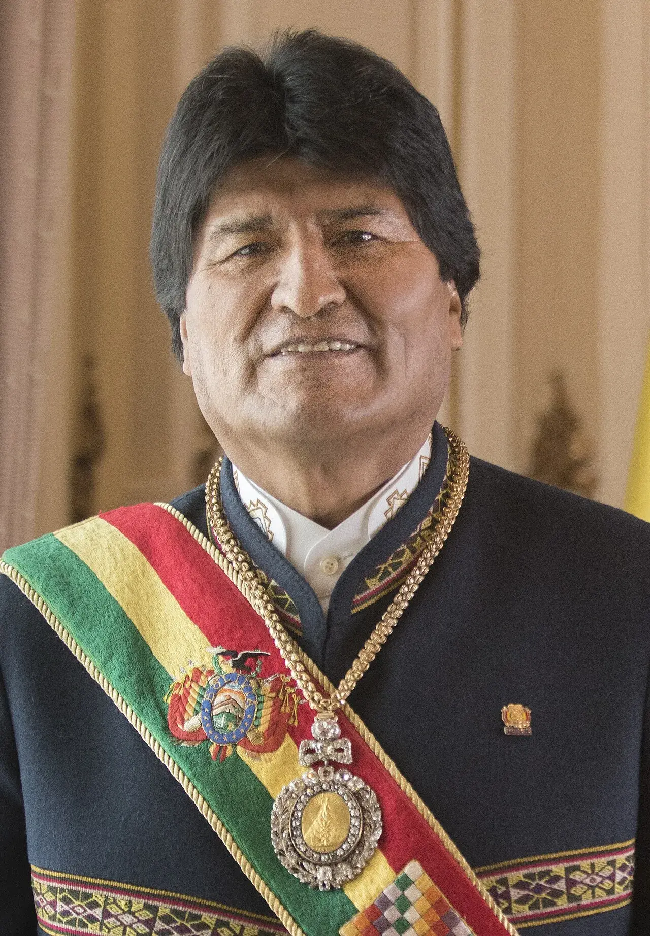 Portræt af Evo Morales Ayma. Han var præsident for Bolivia fra 2006 til 2019.