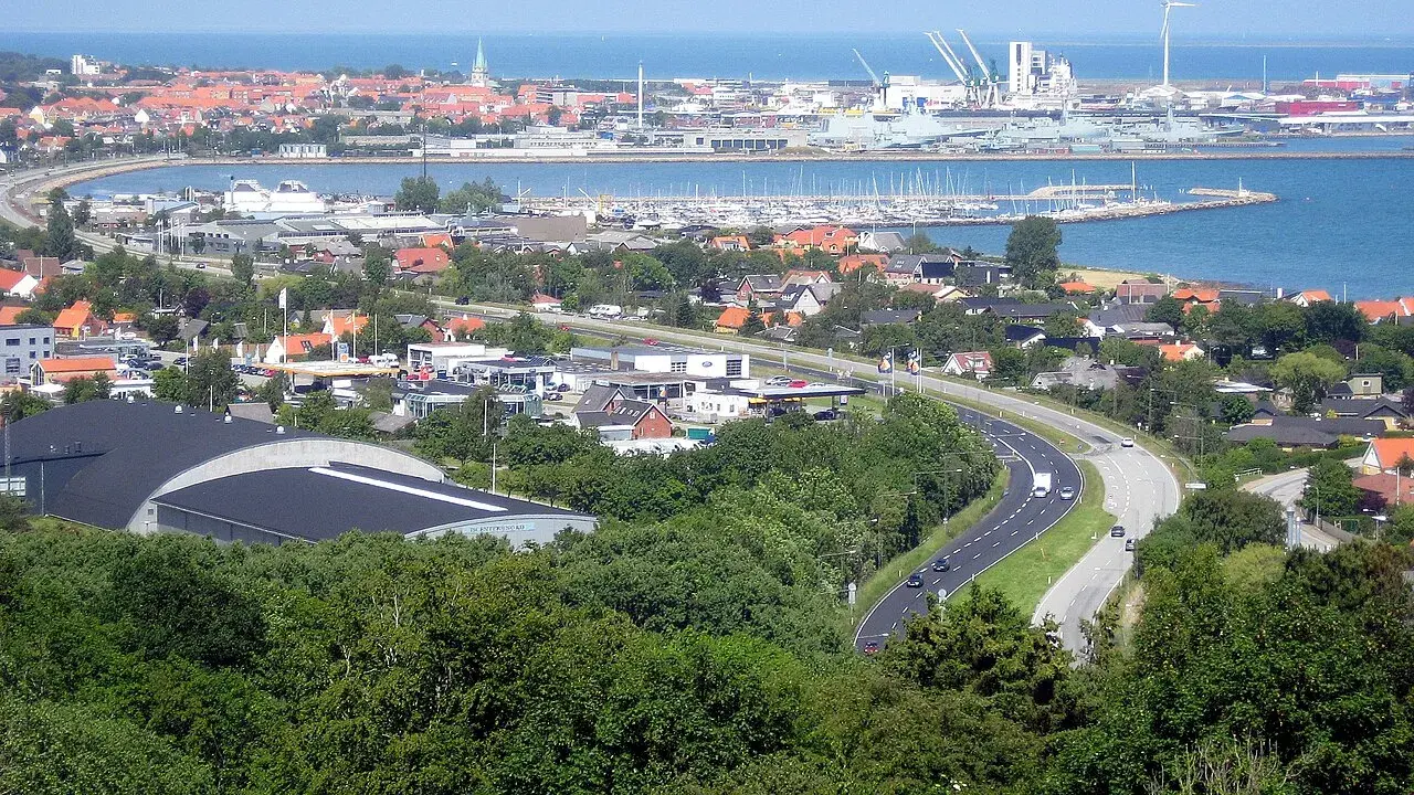 Panoramabillede af Frederikshavn i Danmark.