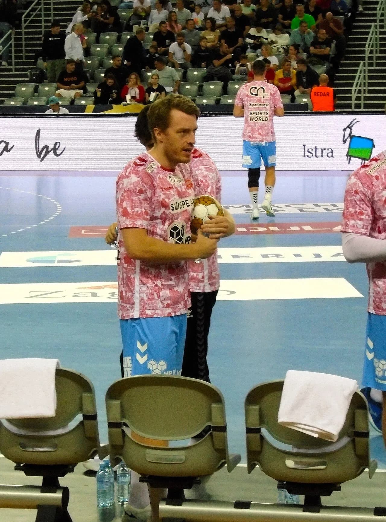 Kristian Bjørnsen i kamp for Aalborg Håndbold mod RK Zagreb i Zagreb Arena Sportshall i Kroatien den 18. september 2024.