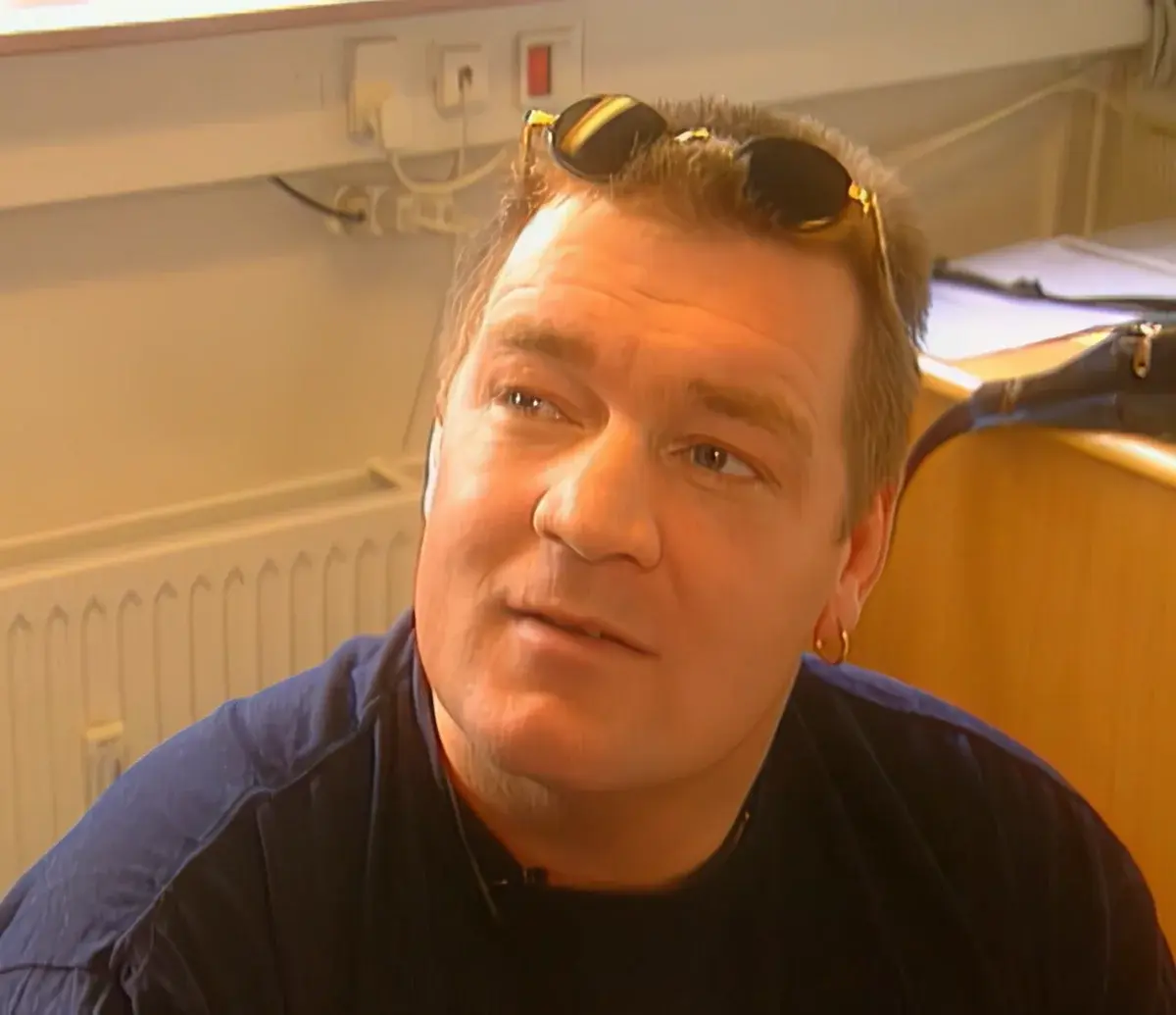 Portrait of Danish boxer Brian Nielsen indoors.
