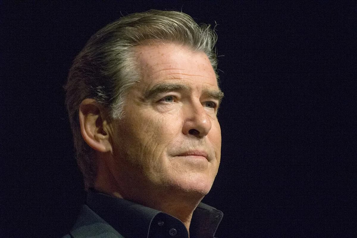 Close-up of Pierce Brosnan at a The Son event.
