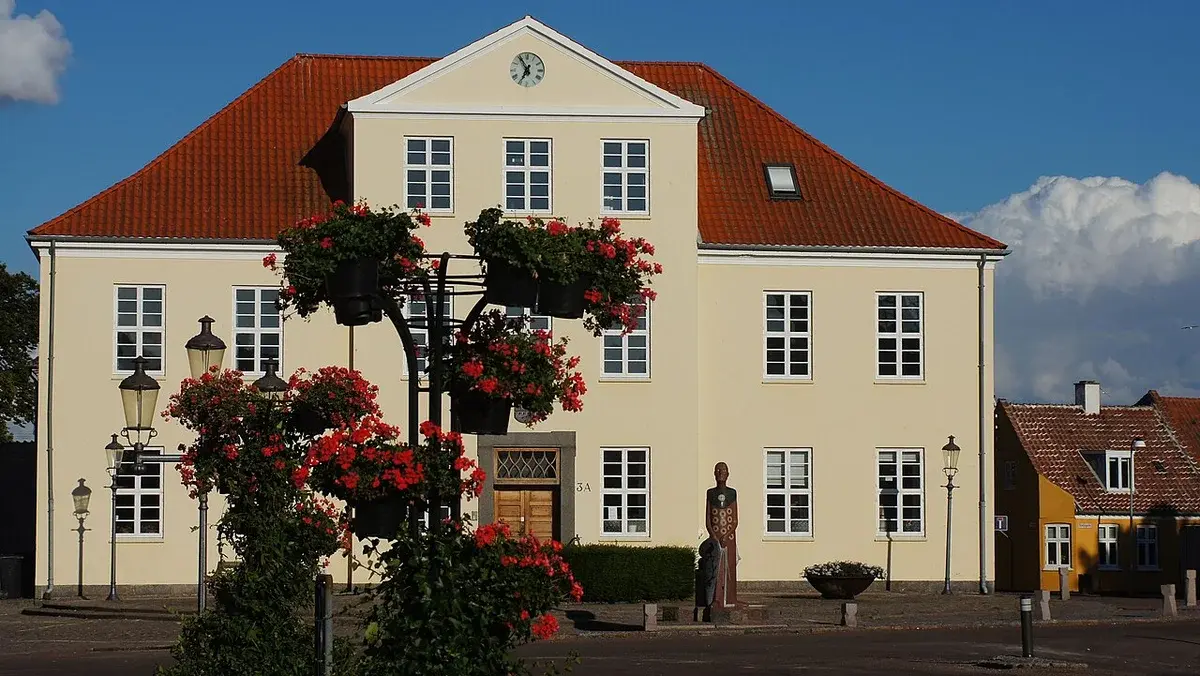 Historic town hall building in Kalundborg, Denmark