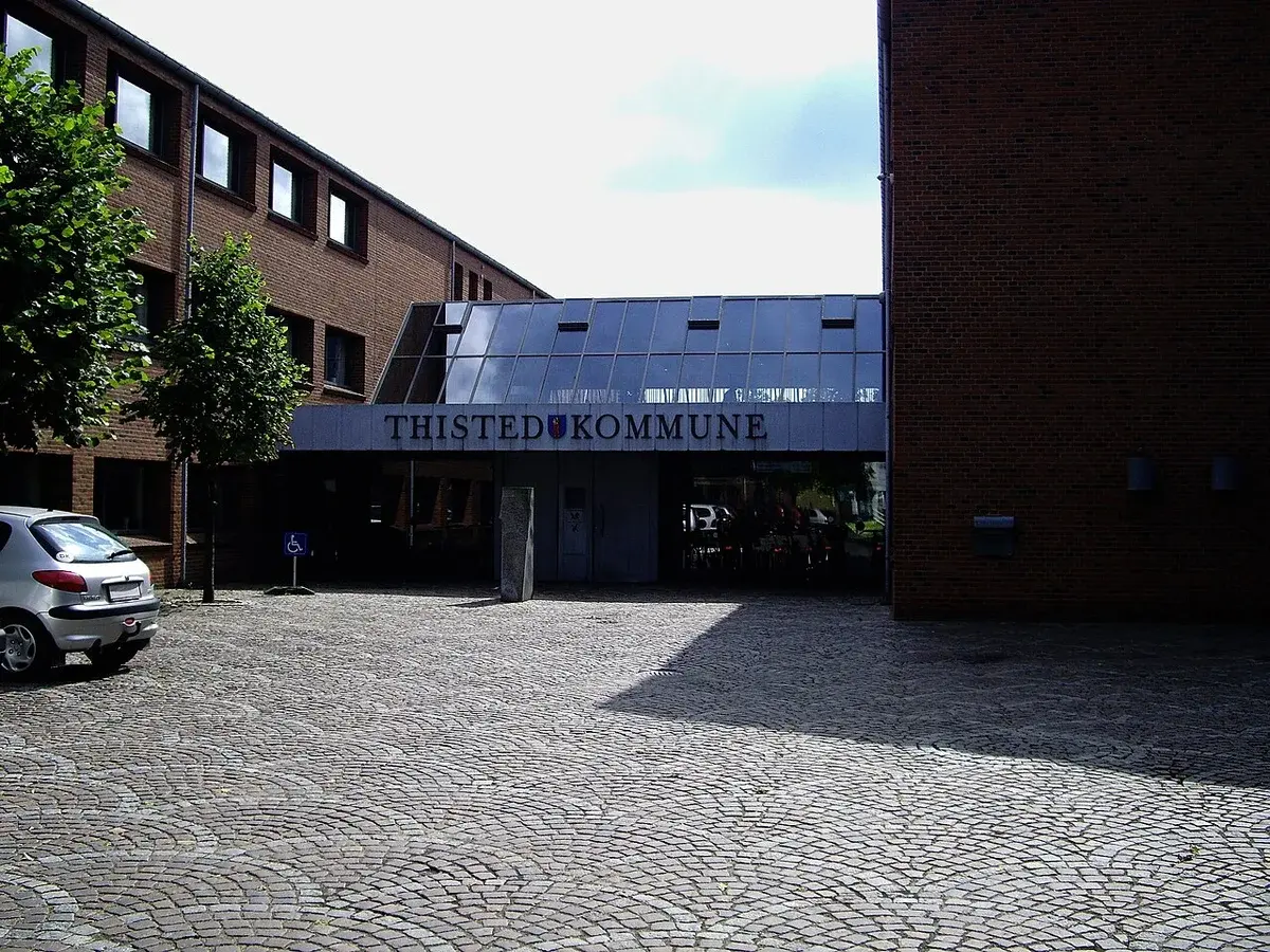 Exterior of Thisted municipality building in Denmark