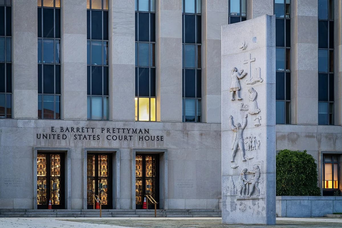 Exterior of the E. Barrett Prettyman United States Courthouse in Washington, D.C.